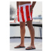 Madmext Men's Red Striped Beach Shorts 6360