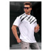 Madmext Men's White Patterned Over Fit T-Shirt 6116