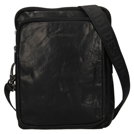 Pánska kožená taška cez rameno SendiDesign Ulte - čierna Sendi Design