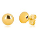 Náušnice v 9K žltom zlate - zrkadlovolesklý krúžok s jemne vypuklým povrchom