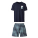 LIVERGY® Pánske krátke pyžamo (námornícka modrá)
