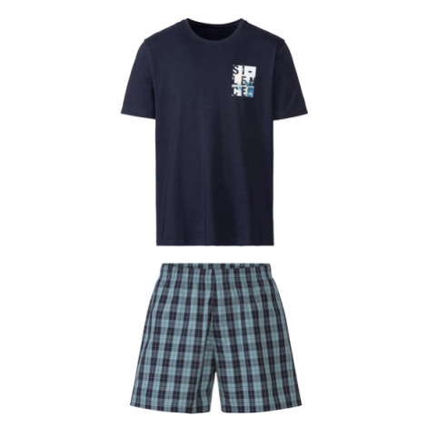 LIVERGY® Pánske krátke pyžamo (námornícka modrá)