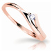 Cutie Diamonds Pôvabný prsteň z ružového zlata s briliantom DZ6818-1718-00-X-4 59 mm