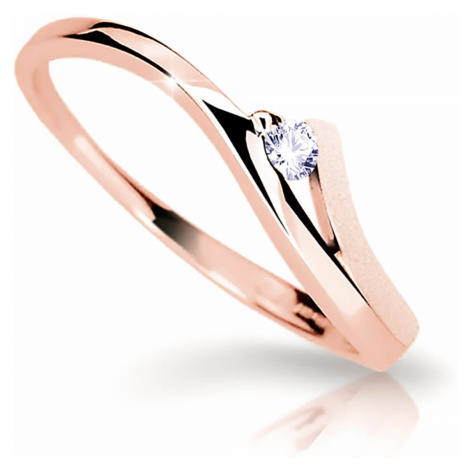 Cutie Diamonds Pôvabný prsteň z ružového zlata s briliantom DZ6818-1718-00-X-4 62 mm Cutie Jewellery