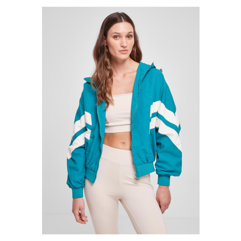 Women's Crinkle Batwing Watergreen Jacket/White Sand Urban Classics