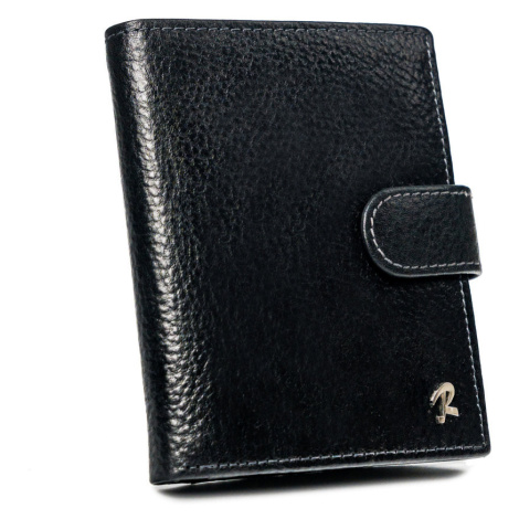 Klasická, vertikálna pánska peňaženka na zips z prírodnej kože s technológiou RFID - Rovicky