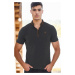 T8571 DEWBERRY ZIPPERED MEN'S T-SHIRT-OPEN ANTHRACITE