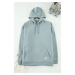 Trendyol Grey Plus Size Hooded Labeled Fleece/Warm Sweatshirt