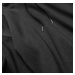 Krátka čierna dámska tepláková mikina so sťahovacími lemami (26030)