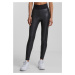 Women's black high-waisted synthetic leather leggings