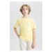 DEFACTO Boys' Crew Neck Printed Short Sleeve T-Shirt