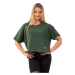 Nebbia Organic Cotton Loose Fit "The Minimalist" Crop Top 417 Women's T-Shirt Dark Green M/L