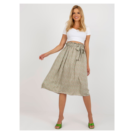 Light green and pink flowing skirt from RUE PARIS