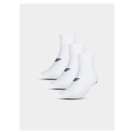 Men's Casual Socks Above the Ankle 4F - White
