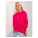 Fuchsia asymmetrical blouse in a larger size