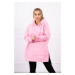 Insulated sweatshirt with slits on the sides light pink