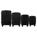 ČIERNA SADA 4 CESTOVNÝCH KUFROV TR059, LUGGAGE 4 SETS (L,M,S,XS) WINGS, BLACK