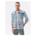 Ombre Men's denim katana jacket - light denim