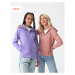 Just Hoods Dámska mikina na zips JH050F Digital Lavender