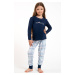 Dievčenské pyžamo Italian Fashion Glamour - bavlna Tmavomodrá - modrá
