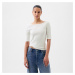 Top GAP Elbow Sleeve Modal Ballet Back Top New Off White