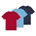 pepperts!® Chlapčenské tričko, 3 kusy (červená/navy modrá/modrá)