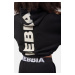 NEBBIA - Voľná crop mikina s kapucňou ICONIC 421 (black) - NEBBIA