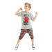 mshb&g Triceratops Boys T-shirt Capri Shorts Set