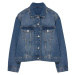 Trendyol Blue Faded Effect Vintage Trucker Denim Jacket