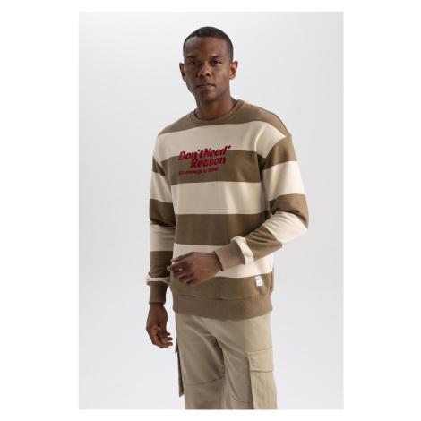 DEFACTO Boxy Fit Crew Neck Printed Sweatshirt