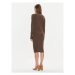 Calvin Klein Úpletové šaty K20K205992 Hnedá Regular Fit