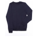 Navy blue sweatshirt for girls with a sweater cut