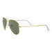 Detské slnečné okuliare Ray-Ban Junior Aviator JUNIOR AVIATOR zelená farba, 0RJ9506S,