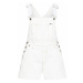 Tommy Jeans Nohavice na traky Dungaree DW0DW10109 Biela Oversize