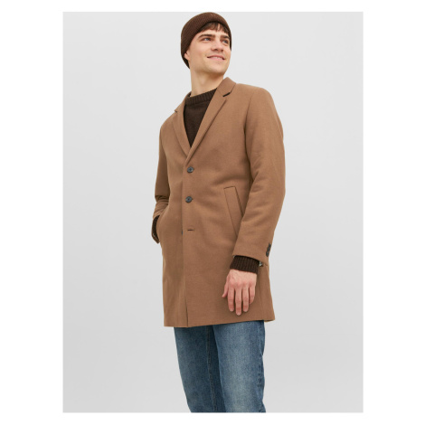 Brown men's coat with wool Jack & Jones Morrison - Men