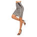 Sexy KouCla pencil skirt in houndstooth pattern blackwhite