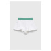 Detské krátke nohavice United Colors of Benetton biela farba, jednofarebné