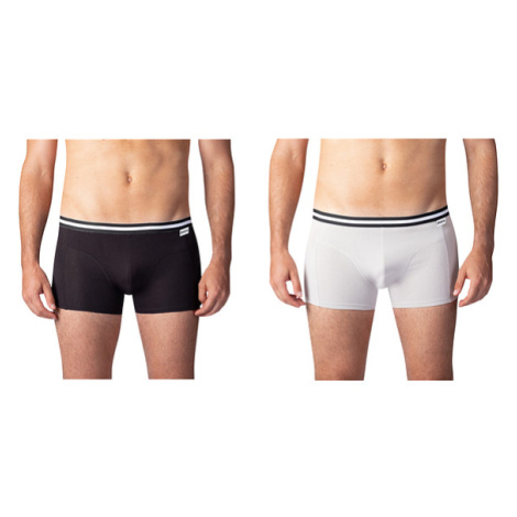 Bellinda COTTON STRETCH BOXER 2x - Dvojbalenie bavlnených boxeriek - čierna - sivá