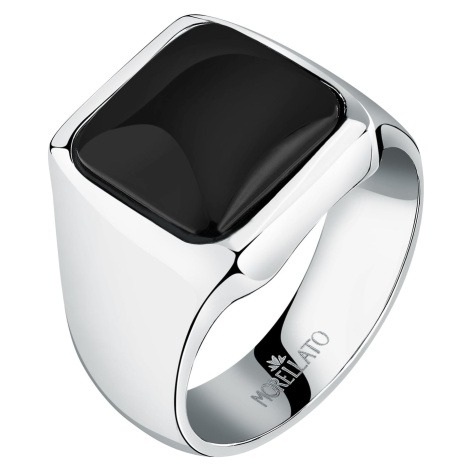 Morellato Pánsky oceľový prsteň s achátom Pietre S17370 67 mm