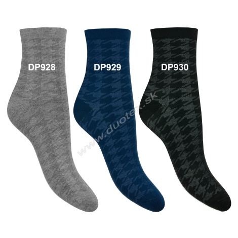 STEVEN Vzorované ponožky Steven-099-928 DP930-čierna