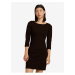 Dark Brown Women's Patterned Dress with Three-Quarter Sleeves Tom Tailor - Women