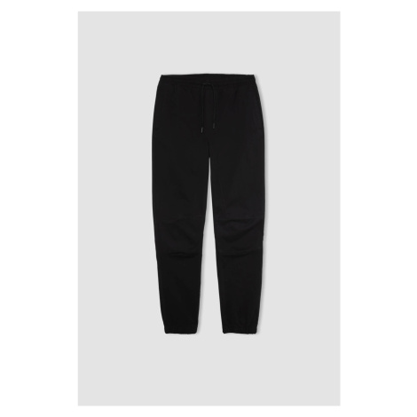 DEFACTO Regular Fit Jogger Gabardine Trousers with Waist Tie and Pocket Straight Leg