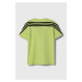 Detské bavlnené tričko adidas zelená farba, vzorovaný