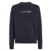 Tommy Hilfiger Mikina - CONTRAST STITCH CREWNECK modrá