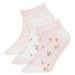 DEFACTO Girl's 3-Piece Cotton Long Socks