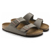 Birkenstock Arizona Nubuck Stone Narrow Fit