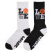 Love Ballin Socks 2-Pack black/white