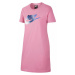 Nike NSW TSHIRT DRESS FUTURA G Dievčenské šaty, ružová, veľkosť