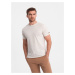 Ombre Men's full-print t-shirt with colorful letters - light beige