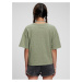 Zelené dievčenské tričko GAP Teen organic s vrecúškom